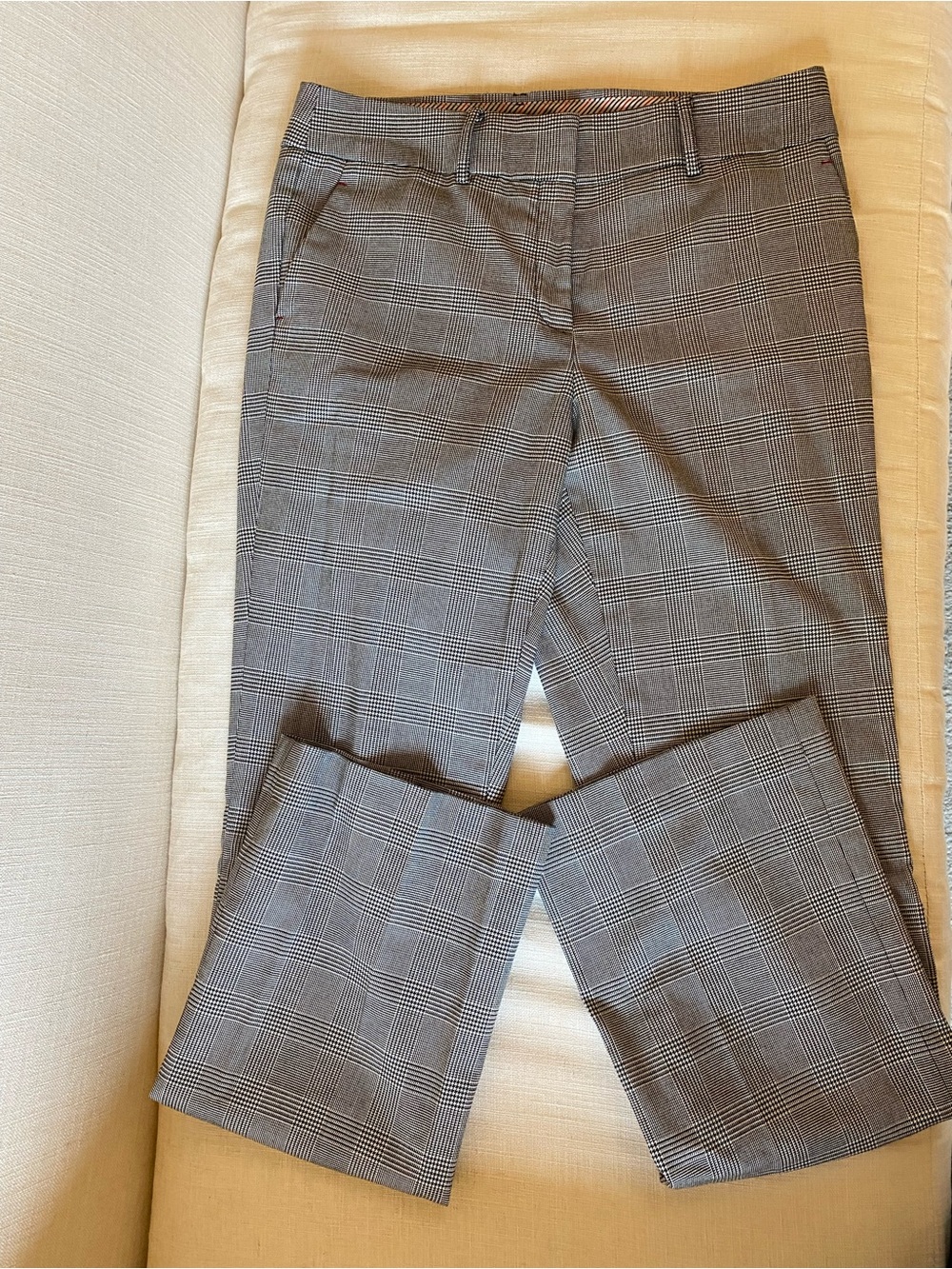 Tommy Hilfiger Gray Plaid Dress Trousers